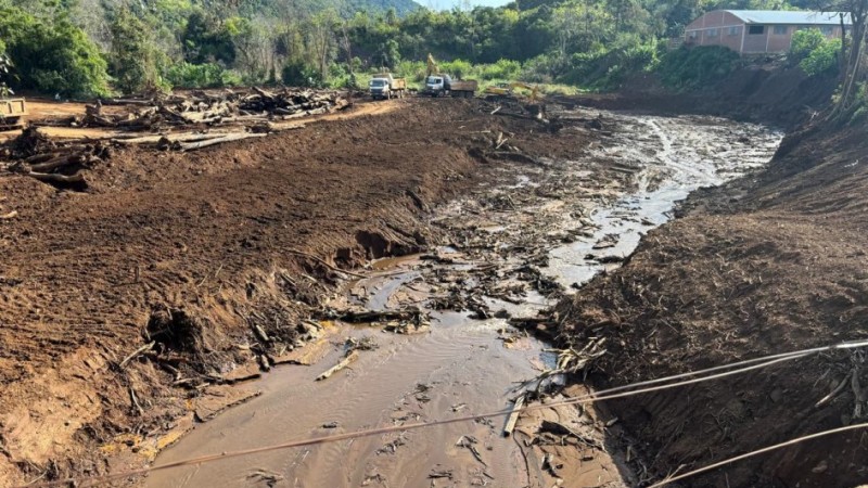 Em Muçum, a remoção dos entulhos foi fundamental para minimizar os impactos das chuvas recentes 
