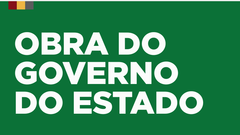 Placa de obra do governo do estado